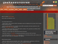 Tablet Screenshot of geekasaurusrex.net